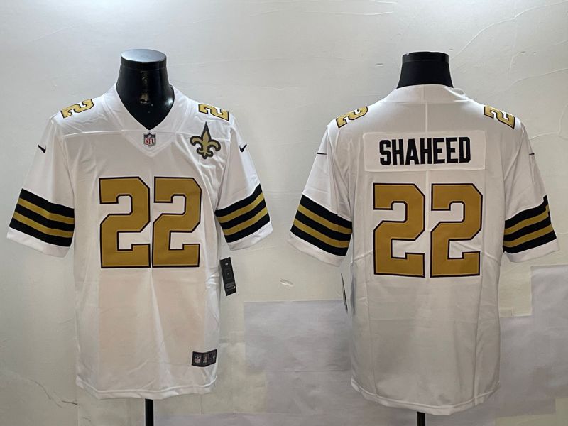 Men New Orleans Saints #22 Shaheed White 2024 Nike Limited NFL Jersey style 4->new orleans saints->NFL Jersey